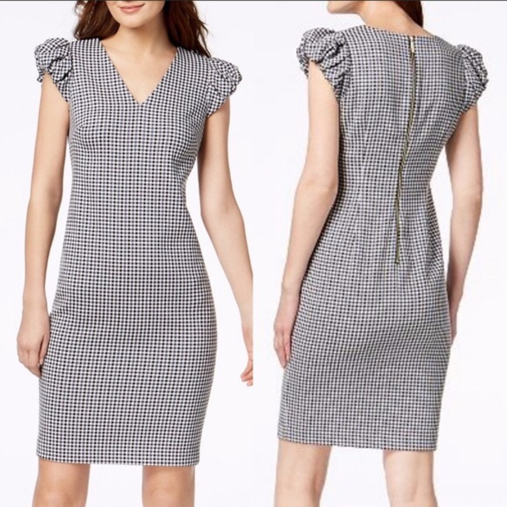 Calvin Klein | Gingham Check Sheath Dress
